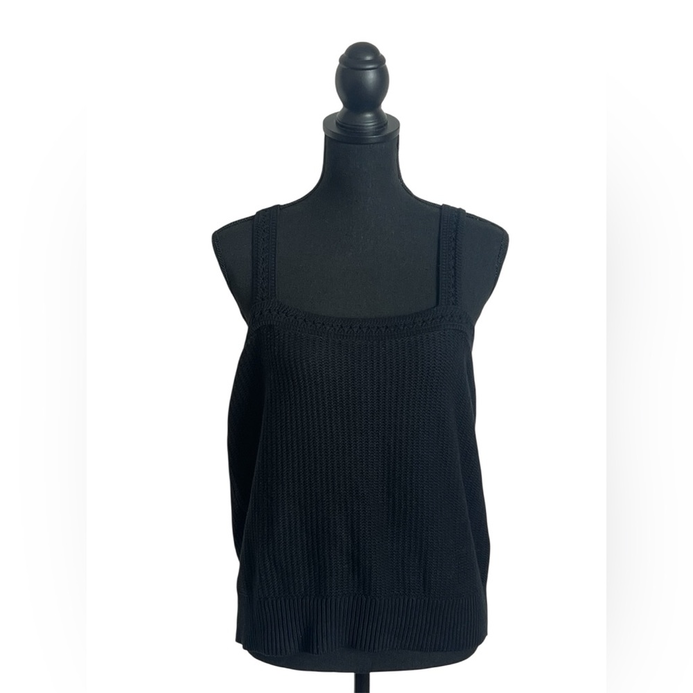 Banana Republic Women's Sleeveless Knit Top-Size Large-Black